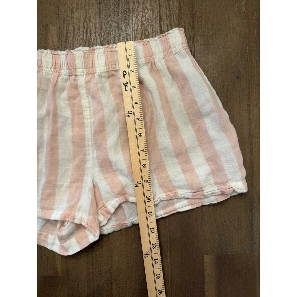 Sincerely Jules Womens Pink White‎ Striped Cotton Lounge Shorts Size Large L